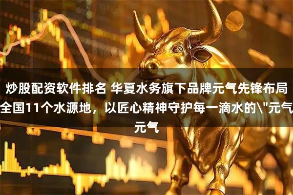 炒股配资软件排名 华夏水务旗下品牌元气先锋布局全国11个水源地，以匠心精神守护每一滴水的＂元气